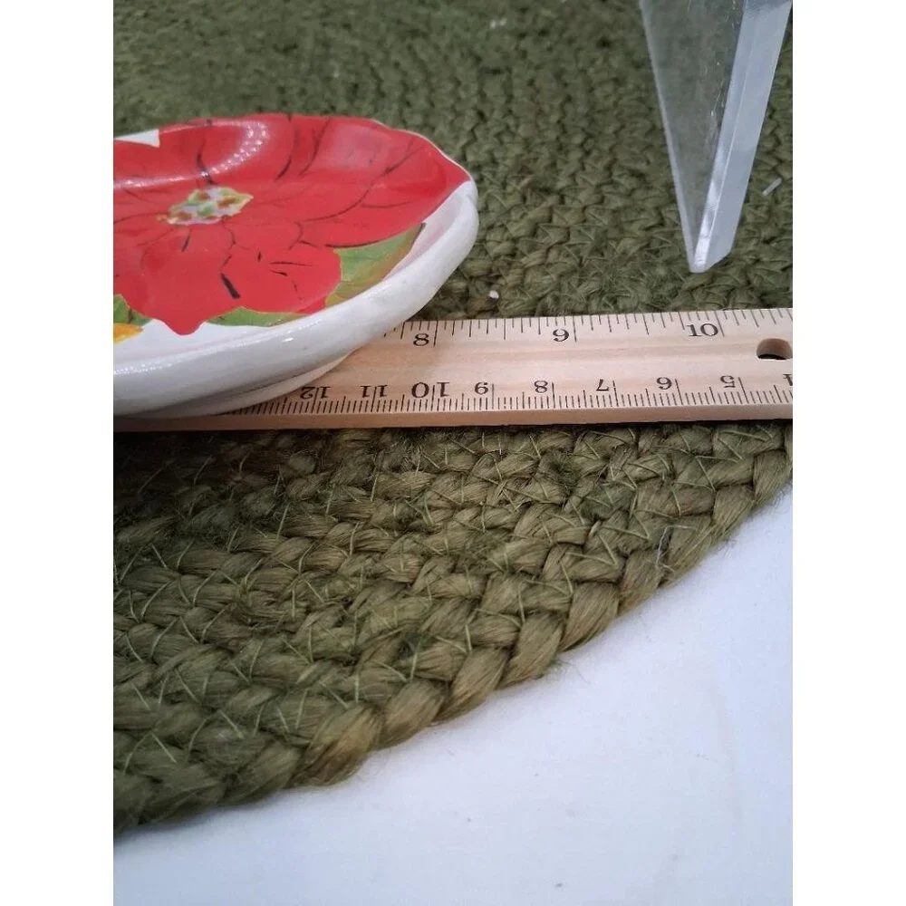 The Pioneer Woman Floral  Poinsettia Stoneware Spoon Rest